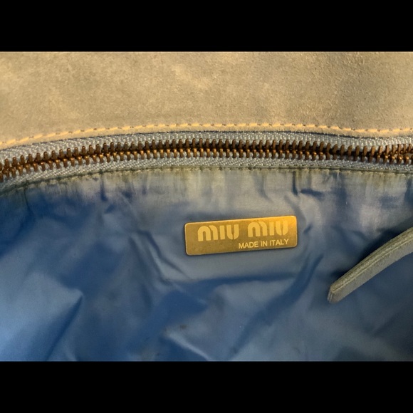 Miu Miu blue suede fringe RARE Limited Edition bag - Picture 2 of 8